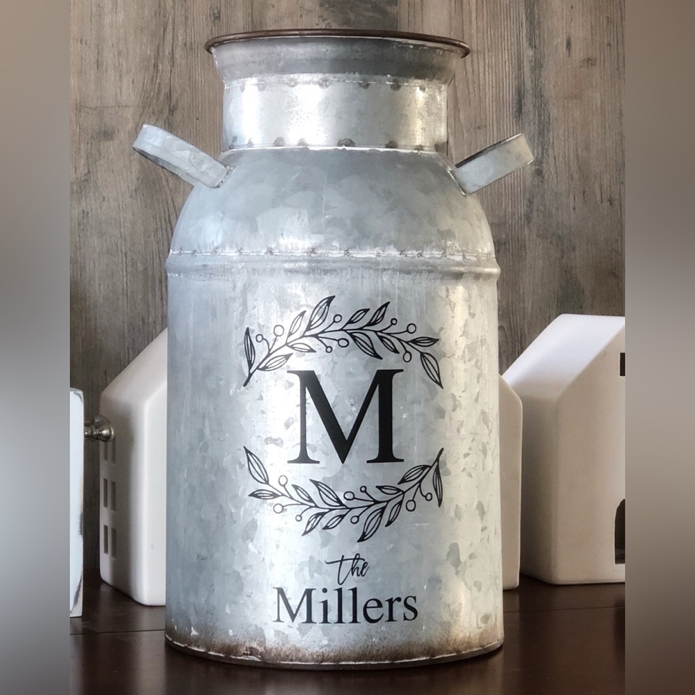 Patriotic Rare Vintage Style Galvanized Milk Can With American Flag 13.5”x 8.75” - Picture 12 of 13